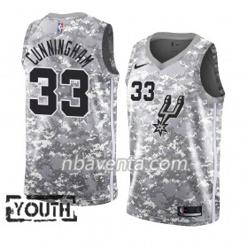 Camiseta Niños San Antonio Spurs Dante Cunningham 33 2018-19 Nike Gris Swingman
